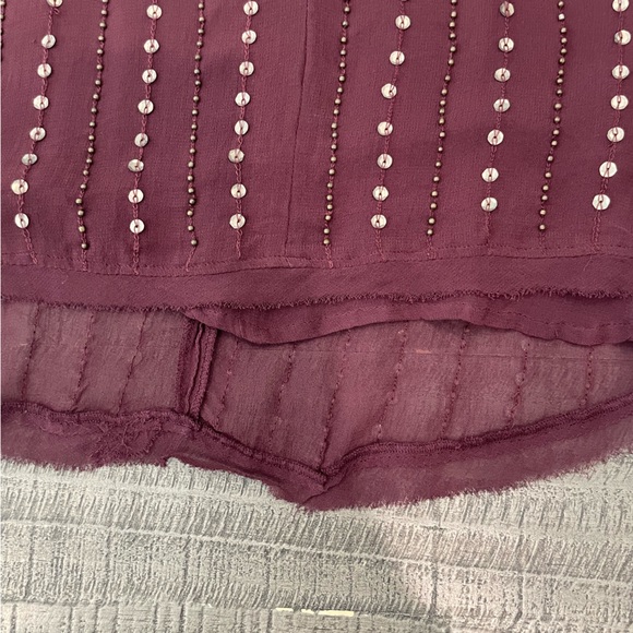Free People Young Love Embellished Top Plum/Purple color size Small - Picture 7 of 11